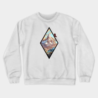The Lonely Mountain - Dragon - Diamond Frame - White - Fantasy Crewneck Sweatshirt